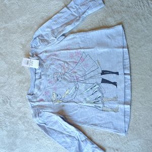 18-24 months Disney Frozen GAP long sleeved shirt in blue purple grey